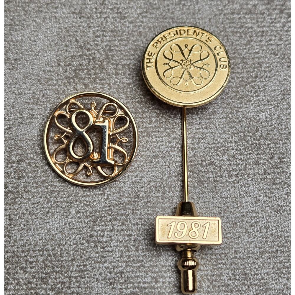 Vintage 1981 Avon President's Club Award Pins